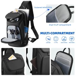 HK Business Crossbody Bag For Men Portable Shoulder Messenger Bags Male Waterproof Travel Short Trip Chest Bag For 11 Inch iPad