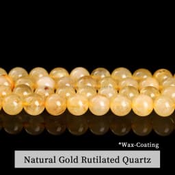 Natural Stone Strong Gold Rutilated Quartz Round Loose Spacer Bead 4 6 8 10mm for Jewelry Making Diy Necklace Bracelet Accessory