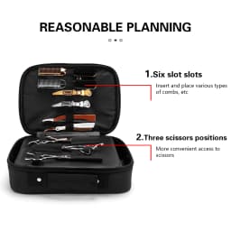 Black Barber Electric Clipper Bag Salon Hairdressing Tool Storage Travel Shaver Organizer Beard Trimmer Box Holder for Carrying