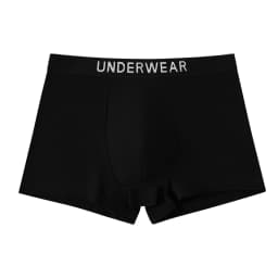 5pcs Mixed Boys Underwear 8-14 Years Old Plain Color Black Gray Blue Cotton Soft Breathable Comfortable Simple Boy Flat Angle Un