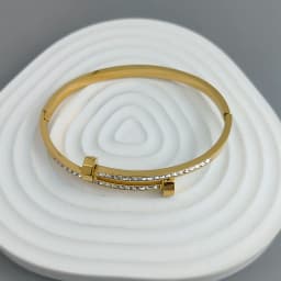 New nail zircon stainless steelGold-plated bracelet 18K, high quality waterproof couple bracelet, wife gift