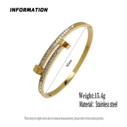 New nail zircon stainless steelGold-plated bracelet 18K, high quality waterproof couple bracelet, wife gift