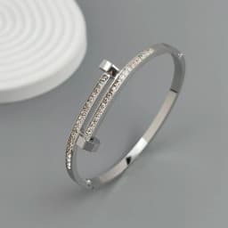 New nail zircon stainless steelGold-plated bracelet 18K, high quality waterproof couple bracelet, wife gift