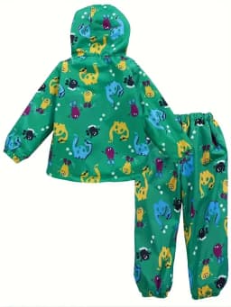 Children's Clothing Sets Cartoon Raincoat Suit Girls Boys Sets Waterproof Top and Pants 2pcs For Kids Hooded Jacket And Trousers