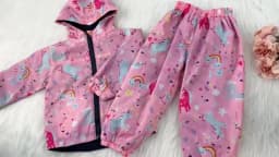 Children's Clothing Sets Cartoon Raincoat Suit Girls Boys Sets Waterproof Top and Pants 2pcs For Kids Hooded Jacket And Trousers