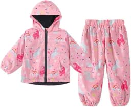 Children's Clothing Sets Cartoon Raincoat Suit Girls Boys Sets Waterproof Top and Pants 2pcs For Kids Hooded Jacket And Trousers