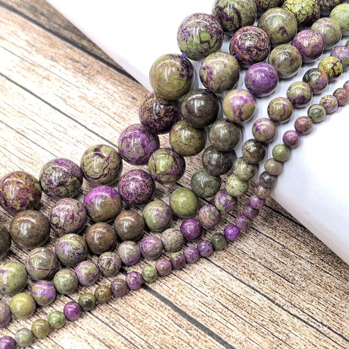 Natural Atlantisite Stichtite 4-12mm Hand-Polished Round Beads High-Quality Natural Stone Beads for DIY Bracelets