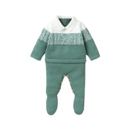 Soft Texture Winter Baby Boys Rompers 0-18M Newborn Infant Fall Winter Turn-down Collar Long Sleeve Knit Bodysuit Jumpsuit