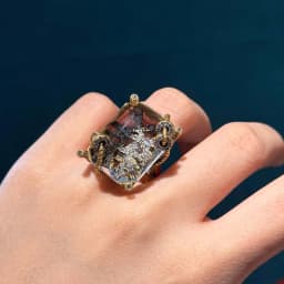 Vintage Rich Square Glass Earrings Jewelry Set Rings Transparent Winding Retro Accessories Woman Luxury Quality 2026 New