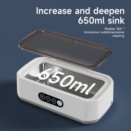 650ml Adjustable Large Capacity Ultrasonic Cleaner Fast Powerful Jewelry Brace Glasses Jewelry Cleaning Machine Household 2026