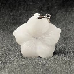 New 28MM Peach Blossom Pendant Natural Stone Amethyst Tiger Eye Agate Crystal Necklace Pendant DIY Jewelry Accessories Wholesale