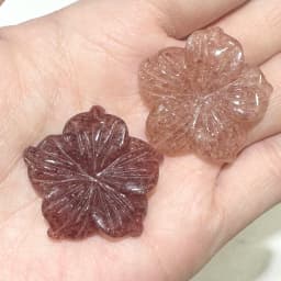 New 28MM Peach Blossom Pendant Natural Stone Amethyst Tiger Eye Agate Crystal Necklace Pendant DIY Jewelry Accessories Wholesale