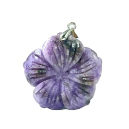 New 28MM Peach Blossom Pendant Natural Stone Amethyst Tiger Eye Agate Crystal Necklace Pendant DIY Jewelry Accessories Wholesale
