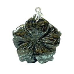 New 28MM Peach Blossom Pendant Natural Stone Amethyst Tiger Eye Agate Crystal Necklace Pendant DIY Jewelry Accessories Wholesale