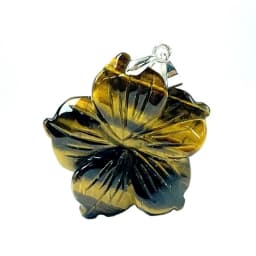 New 28MM Peach Blossom Pendant Natural Stone Amethyst Tiger Eye Agate Crystal Necklace Pendant DIY Jewelry Accessories Wholesale