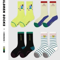 Newest Children's Socks Striped Cartoon Sport Socks 3-12T Boys Girls Cotton Socks Spring Socks Kids Baby 4 Pairs