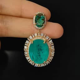 Big Round Drop Earrings for Women Luxury Jewelry Shiny Zircon Wedding Bridal Dinner Party Green Orange White Dangle Earrings