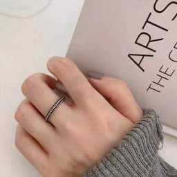 925 Sterling Silver Weave Fine Black Rings For Women Couple Wedding Elegant Luxury Jewelry Accessories Jewellery Moneys 925