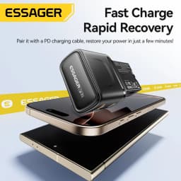 Essager 35W GaN International Travel Adapter Dual Port Charger for Xiaomi Samsung iPhone16 15 Pro Max For US/CN EU UK AUS Travel