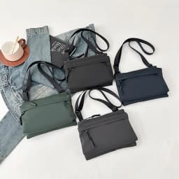 Fashion Leisure Nylon Shoulder Bag Solid Color Waterproof Cross-body Unisex Messenger Bag for Men And Women