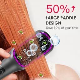 Hatteker EU Hot Air Comb Styling Comb for Straight Curly Electric Air Brush Women Anion Heating Comb Hair Straightening Brush