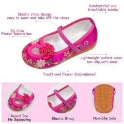 Little Girls Casual Comfortable Flats Shoes Kids Movie Same Style Encanto Mirabel Isabela Madrigal Carnival Party Cosplay Shoes