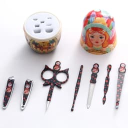 Creative Nail Clipper Set Russian Nesting Doll Style Nail Clipper Kit Manicure Nail Polishing Shaping Trimming Tools Nail Tools