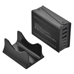 USB-C Fast Charning 200W 6-Port Charging Station Hub PD Charger for Phones and Tablets, Portable Design