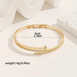 A Copper Inlaid Zircon Series Adjustable Bracelet With A Sweet, Romantic And Niche Design, Perfect As A Gift For Girls