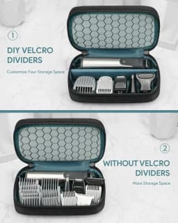 Yinke Travel Shaver Case for Multigroom Series 3000/5000/7000/9000,Men's Electric Beard Trimmer Attachment Storage Bag Organizer