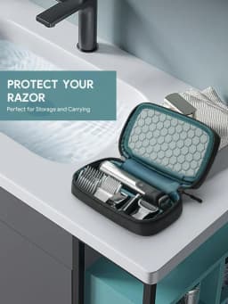 Yinke Travel Shaver Case for Multigroom Series 3000/5000/7000/9000,Men's Electric Beard Trimmer Attachment Storage Bag Organizer