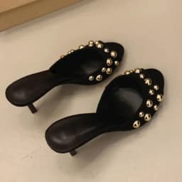 Novelty Thin Heels Peep Toes Sandalias De Mujer Crystal Square Toes Slip On Woman Slippers Solid Patent Leather Zapatos Mujer 42