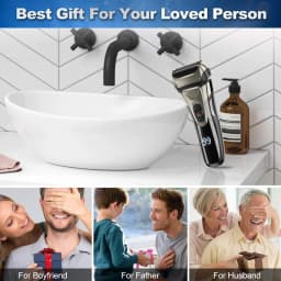 Pop-Up Trimmer Electric Shaver Stainless Steel Shaving Machine Men's 3D Triple Floating Blade Razor Shaver Barber Trimmer FK-605