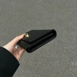 Exquisite Black Women's Wallet - Cool and Stylish Compact Card Holder Wallet, Multiple Card Slots and Short Wallet Design