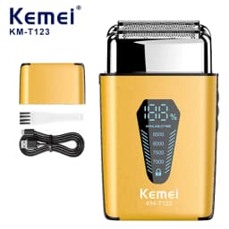 100% Kemei Hair Trimmer Electric Beard Shaver Professional Beard Trimmer Hair Trimmers Mini Shaving Machine for Men KM-T123