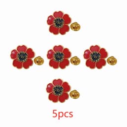 Memorial Day Poppy Pins Veterans Day Flower Enamel Lapel Pin 1", Souvenir For Men Women Clothes Bags Hats