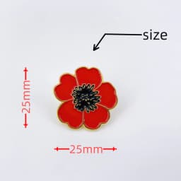 Memorial Day Poppy Pins Veterans Day Flower Enamel Lapel Pin 1", Souvenir For Men Women Clothes Bags Hats