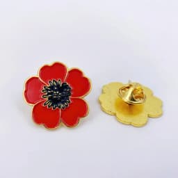 Memorial Day Poppy Pins Veterans Day Flower Enamel Lapel Pin 1", Souvenir For Men Women Clothes Bags Hats