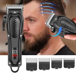 Barber Electric Hair Trimmer Men Rechargeable Cordless Beard Shaver Hair Length Adjustable Electric Hair Clipper Trimming Tool
