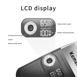 Kemei KM-2026 KM-2027 2 In 1 Rechargeable Electric Shaver LCD Reciprocating Razor For Men USB Charging Beard Trimmer