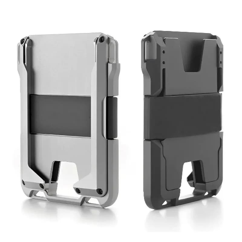 Rfid metal fiber Airtag Wallets Men money Card Holder Slim Thin For Apple Air Tag Purses Smart Black Walet male gift