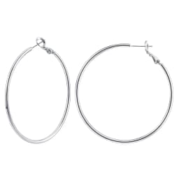 Eavva Women 14K Gold Plated Hoop Earrings Lady Classic Thin Hoops with 925 Sterling Silver Post Fashion Jewelry with Gift Box