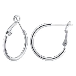 Eavva Women 14K Gold Plated Hoop Earrings Lady Classic Thin Hoops with 925 Sterling Silver Post Fashion Jewelry with Gift Box