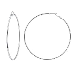 Eavva Women 14K Gold Plated Hoop Earrings Lady Classic Thin Hoops with 925 Sterling Silver Post Fashion Jewelry with Gift Box