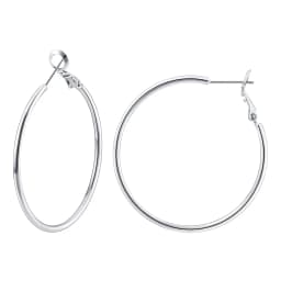 Eavva Women 14K Gold Plated Hoop Earrings Lady Classic Thin Hoops with 925 Sterling Silver Post Fashion Jewelry with Gift Box