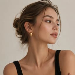 Gold Plated Creole Hinged Hoop Earring Europe Style Glam Fine Jewerly For Women Brand New Classic Gift In 925 Sterling Silver