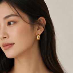 Gold Plated Creole Hinged Hoop Earring Europe Style Glam Fine Jewerly For Women Brand New Classic Gift In 925 Sterling Silver