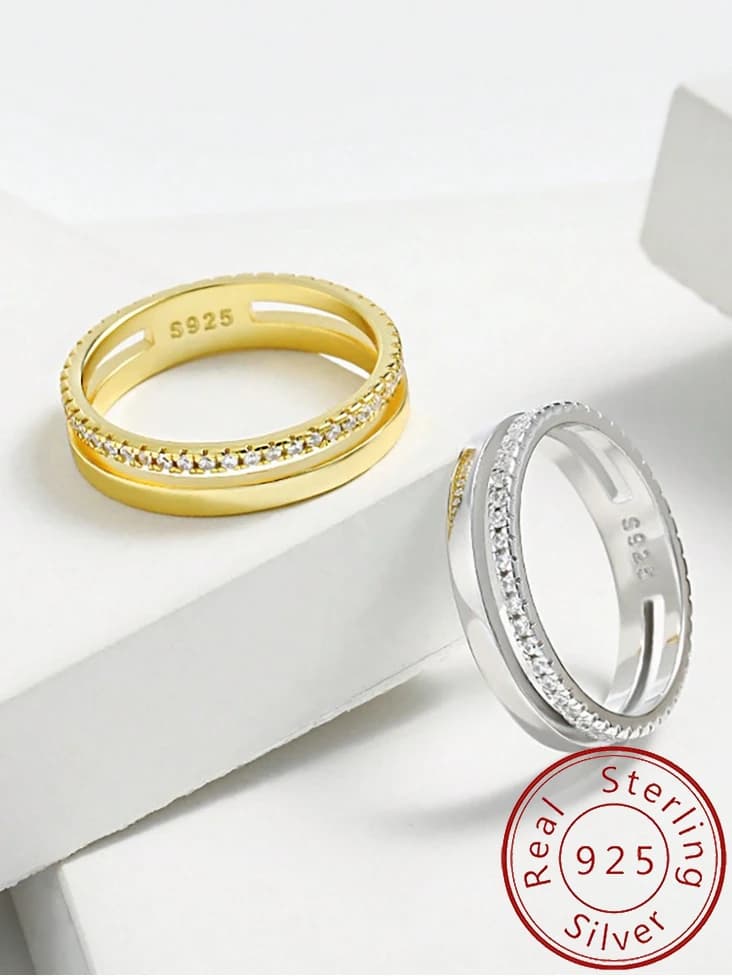 925 Sterling Silver Classic Gorgeous Sparkling Zircon Ring For Women Engagement Wedding Luxury Fashion High Quality Fine Jewelry