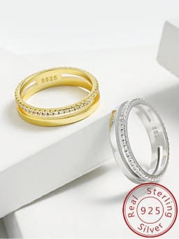 925 Sterling Silver Classic Gorgeous Sparkling Zircon Ring For Women Engagement Wedding Luxury Fashion High Quality Fine Jewelry