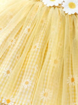 Baby Girl Summer Dress Daisy Plaid Chiffon Sweet Style Dress+Hat 2Pcs for Cute Baby Girls Aged 0-3 Years Vacation Casual Dress